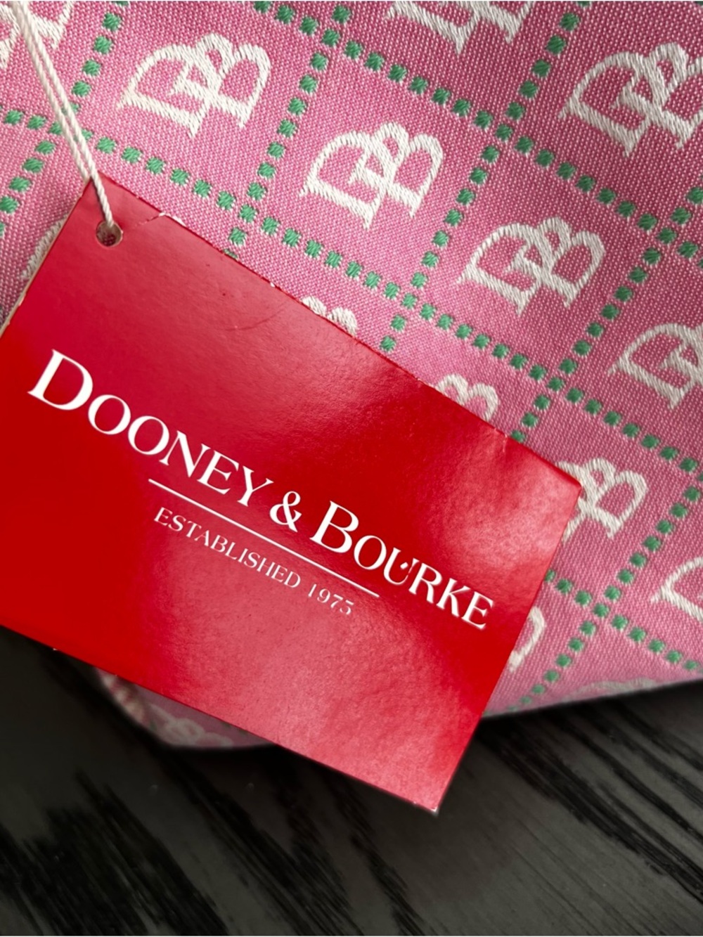 🌸 NWT! Vtg Pretty n Pink Dooney & Bourke East West Handbag w Matching Wallet - Picture 4 of 12